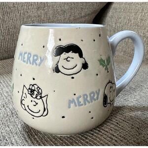PEANUTS CHRISTMAS "MERRY" SNOOPY‎ COFFEE MUG LUCY SALLY NWT 20 Oz